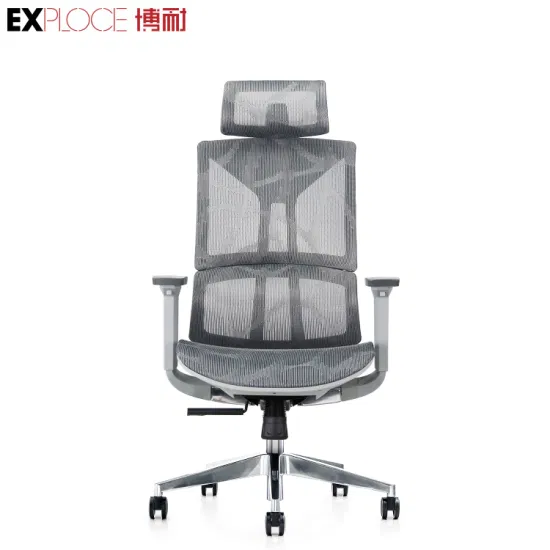 Эргономичное офисное кресло из сетчатой ​​ткани высокой плотности с подголовником Сетчатое игровое кресло с подставкой для ног